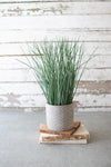 Kalalou CNL1265 Artificial Grass In A Herringbone Pot