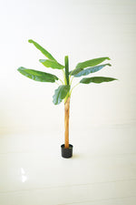 banana plant plastic Kalalou CNL1324 Artificial Banana Plant In A Plastic Pot