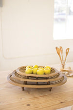 Kalalou CNMR1020 Set Of Three Bamboo Trays