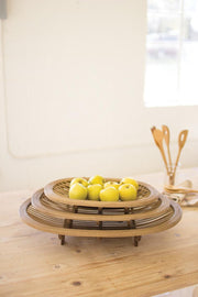 Kalalou CNMR1020 Set Of Three Bamboo Trays