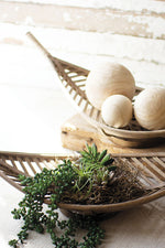 Kalalou CNMR1052 Set Of Two Bamboo Leaf Baskets