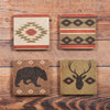 HiEnd Accents Aztec Bear Coaster Set of 4