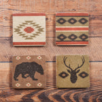 HiEnd Accents Aztec Bear Coaster Set of 4