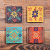 HiEnd Accents Bonita Televera Design Coasters, Set of 4 Pcs