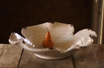 Kalalou CPH2771 Giant White Ceramic Leaf Bowl