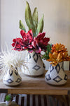 Kalalou CPH3103 Set Of Three Ceramic Vases - Off White