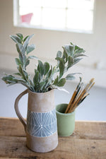 Kalalou CPH3389 Stoneware Pitcher