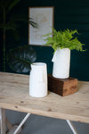 Kalalou CPH3423 Textured White Ceramic Face Vase