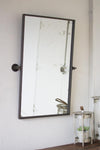 Industrial Adjustable Wall Mirror – Gunmetal Tilting Frame by Kalalou