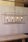 Kalalou CQ7213 Rectangle Iron Bar Pendant Light