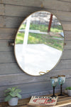 Kalalou CQ7365 Metal Framed Tilted Round Mirror