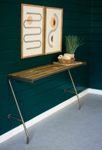 Kalalou CQ7506 Recycled Wood And Metal Wall Console