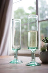 Kalalou CRL4221 Recycled Glass Champagne Flute - Mod