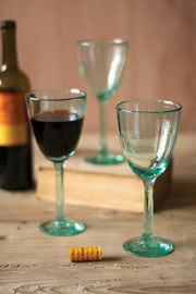 Clear Recycled Glass Wine Glass Set of 6 – Hand-Blown by Kalalou