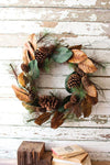 Kalalou CSL2404 Artificial Magnolia & Pine Wreath