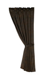 HiEnd Accents Chocolate Faux Leather Curtain