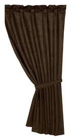 HiEnd Accents Chocolate Tooled Leather Curtain