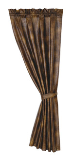 HiEnd Accents Brown Faux Leather Curtain