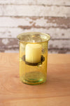 Kalalou CV1022F Mini Lemon Glass Candle Cylinders with Rustic Inserts