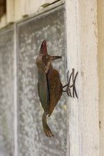 Kalalou CZG1050 Rustic Metal Woodpecker - Rust