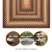 Homespice Decor 713070 - 4 x 6' Rectangular Canterbury Pure Comfort Braided Rug