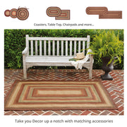 Homespice Decor 713070 - 4 x 6' Rectangular Canterbury Pure Comfort Braided Rug