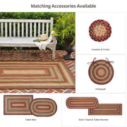 Homespice Decor 714077 - 5 x 8' Rectangular Canterbury Pure Comfort Braided Rug