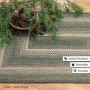 Homespice Decor 316875 8' x 10' Rectangular Cedar Ridge Ultra Durable Braided Rugs
