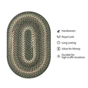 Homespice Decor 303875  4' x 6' Oval Cedar Ridge Ultra Durable Braided Rugs
