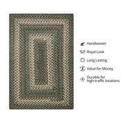 Homespice Decor 316875 8' x 10' Rectangular Cedar Ridge Ultra Durable Braided Rugs