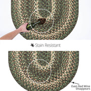 Homespice Decor 303875  4' x 6' Oval Cedar Ridge Ultra Durable Braided Rugs