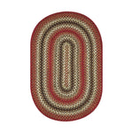 Homespice Decor 504715 5' x 8' Oval Chester Jute Braided Rug