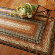 Homespice Decor 406217 8' x 10' Oval Cocoa Bean Cotton Braided Rug