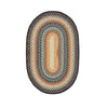 Homespice Decor 400215 27" x 45" Oval Cocoa Bean Cotton Braided Rug