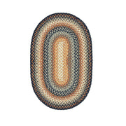 Homespice Decor 406217 8' x 10' Oval Cocoa Bean Cotton Braided Rug