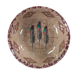 HiEnd Accents Feather Design Melamine Bowl, 4 pc