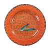HiEnd Accents Feather Design Melamine Dinner Plate, 4 pc
