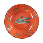 HiEnd Accents Feather Design Melamine Serving Bowl, 1 pc