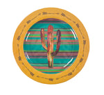 HiEnd Accents Cactus Design Melamine Dinner Plate, 4 pc