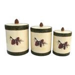 HiEnd Accents 3pc Pine Cone Canister