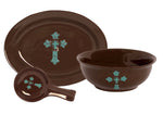 HiEnd Accents Cross 3 Piece Serving  Set