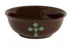 HiEnd Accents Cross Serving Bowl  Turquoise