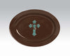 HiEnd Accents Cross Serving Platter Turquoise (EA)
