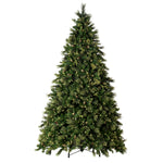 9' x 74" Emerald Mixed Fir Artificial Christmas Tree with Warm White LED.