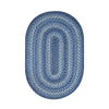 Homespice Decor 501684 20" x 30" Oval Denim Jute Braided Rug