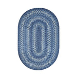 Homespice Decor 501684 20" x 30" Oval Denim Jute Braided Rug