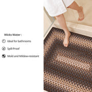 Homespice Decor 306128 8' x 10' Oval Driftwood Ultra Durable Braided Rug
