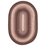 Homespice Decor 306128 8' x 10' Oval Driftwood Ultra Durable Braided Rug