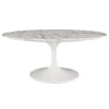 Modway Lippa 42" Oval-Shaped Artificial Marble Coffee Table