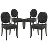 Modway Button Dining Side Chair Set of 4